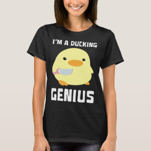 I'm A Ducking Genius Duck With Knife Meme T-Shirt