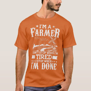 I'm A Farmer Funny Farming Farm Tractor Animals Gr T-Shirt
