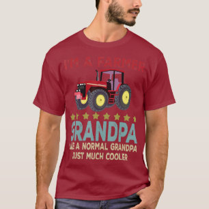 Im A Farmer Grandpa Happy Fathers Day Tractor T-Shirt