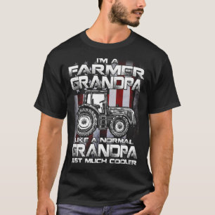 I'm A Farmer Grandpa Rancher Gifts Tractor Farm Fa T-Shirt
