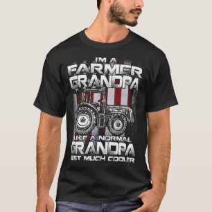 I'm A Farmer Grandpa Rancher Gifts Tractor Farm Fa T-Shirt