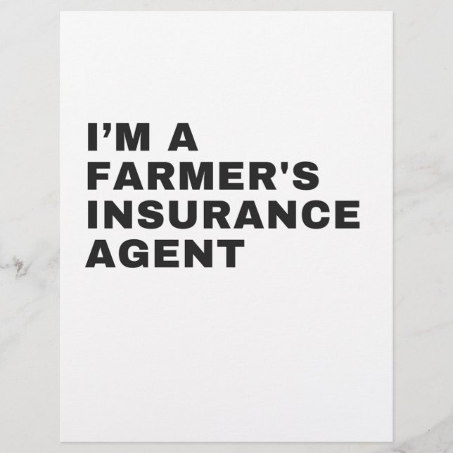 I'M A FARMER'S INSURANCE AGENT CUSTOM LETTERHEAD (Front)