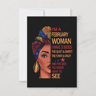I'm a February woman RSVP Card