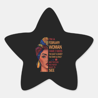 I'm a February woman Star Sticker