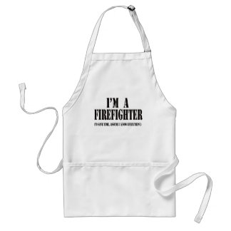 I'm a firefighter black standard apron