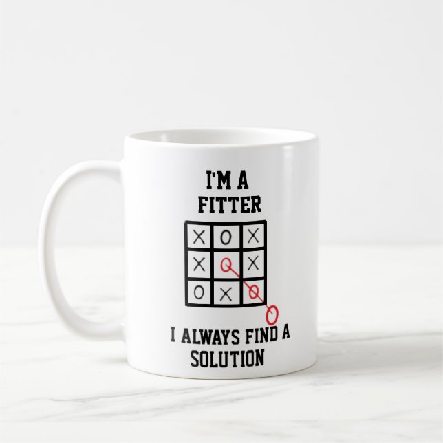 Im A Fitter I Always Find A Solution Mug (Left)