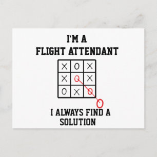 Im A Flight Attendant I Always Find A Solution Postcard