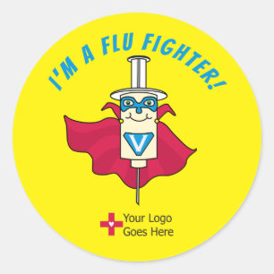 I'm a Flu Fighter Flu Shot Reward Classic Round Sticker