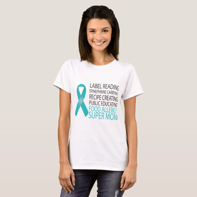 I'm A Food Allergy Super Mum T-Shirt (Front Full)