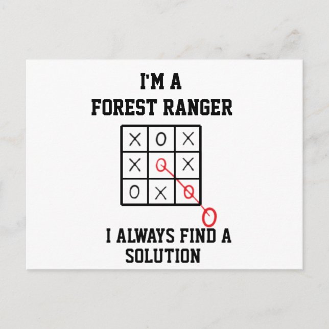 Im A Forest Ranger I Always Find A Solution Postcard (Front)