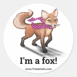 "I'm a Fox!" sticker