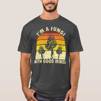 Im A Fungi Funny Mushroom Foraging Retro T-Shirt