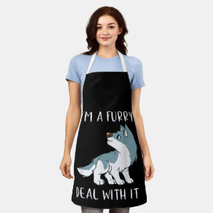 I'm A Furry Deal With It Cute Furry Fandom Fursuit Apron