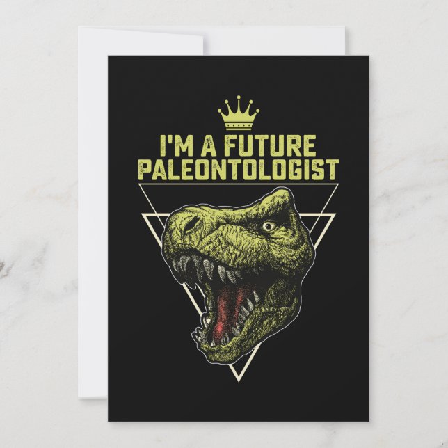 I'm A Future Paleontologist Dinosaur Invitation (Front)