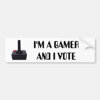 I'M A GAMER AND I VOTE BUMPER STICKER