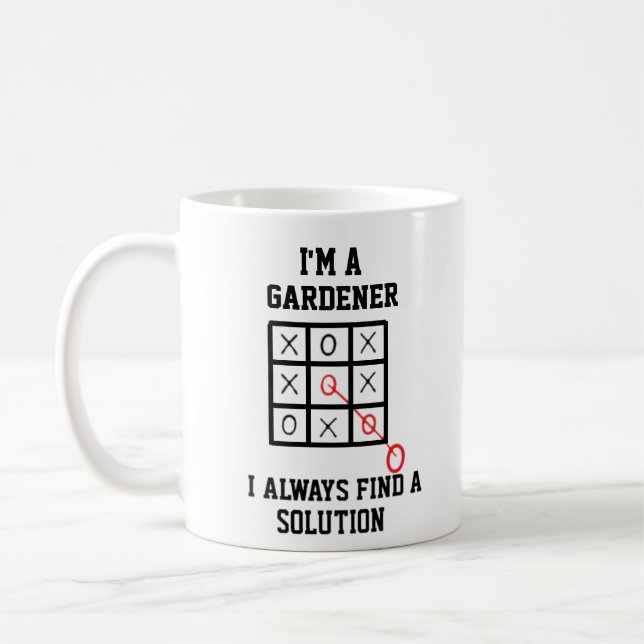 Im A Gardener I Always Find A Solution Mug (Left)