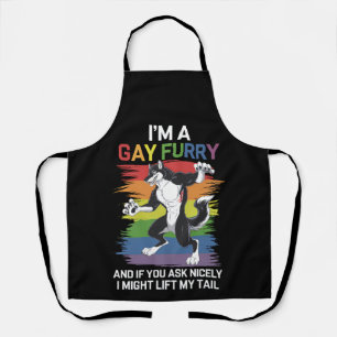 I'm A Gay Furry Fox Rainbow LGBTQ Pride Apron