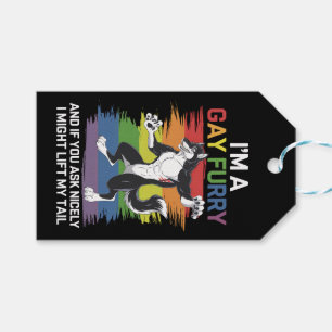 I'm A Gay Furry Fox Rainbow LGBTQ Pride Gift Tags