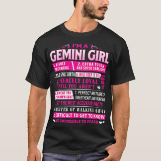 I'm A Gemini Girl  Gemini Birthday  T-Shirt