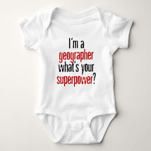 I'm a Geographer What's Your Superpower? Baby Bodysuit
