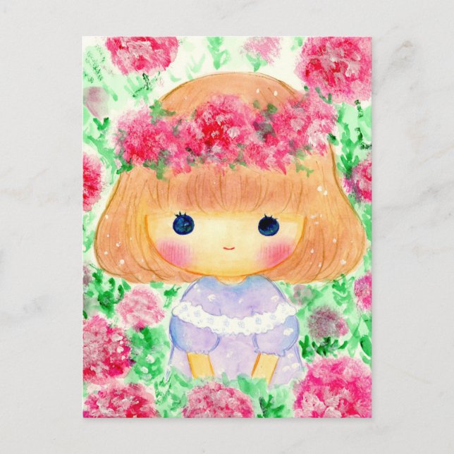 I'm a girl holiday postcard (Front)