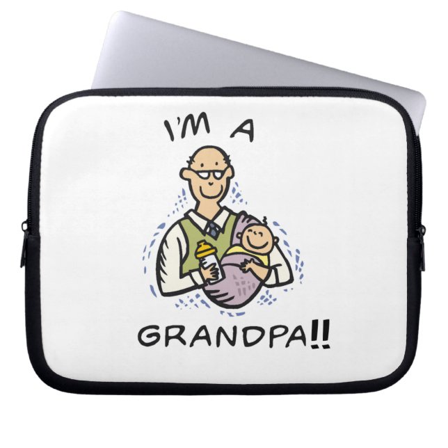 I'm a Grandpa -Grandpa and Baby Tshirts and Gifts Laptop Sleeve (Front)
