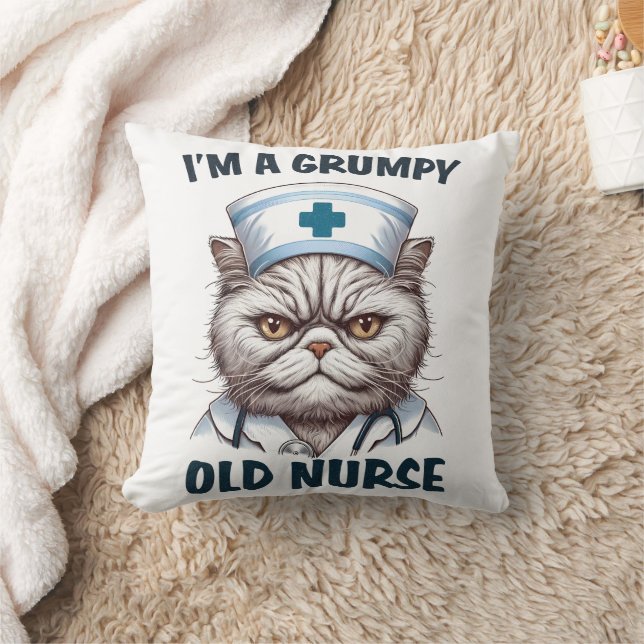 I'm A Grumpy Old Nurse Cushion (Blanket)