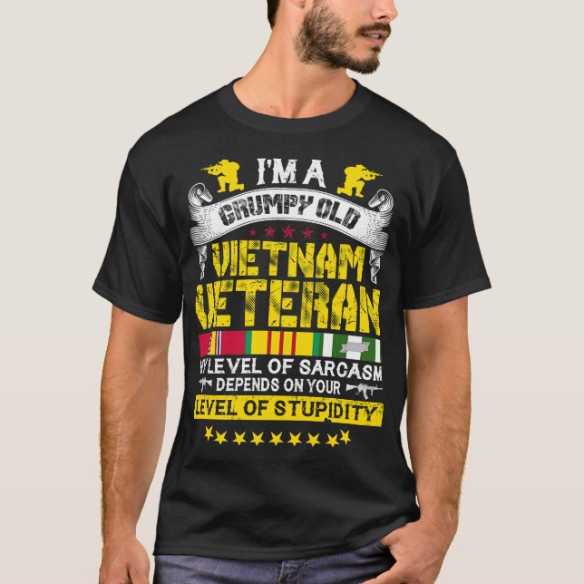 I'm A Grumpy Old Us Vietnam Veteran T-Shirt (Front)