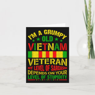 Im A Grumpy Old Vietnam Veteran Shirt Vietnam War  Card
