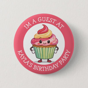 I'm a Guest Birthday Party Identification 6 Cm Round Badge