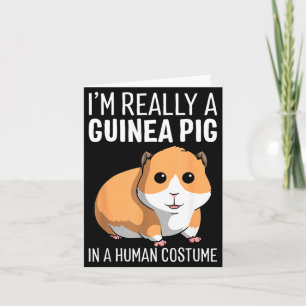 Im A Guinea Pig In A Human Costume Halloween Funny Card