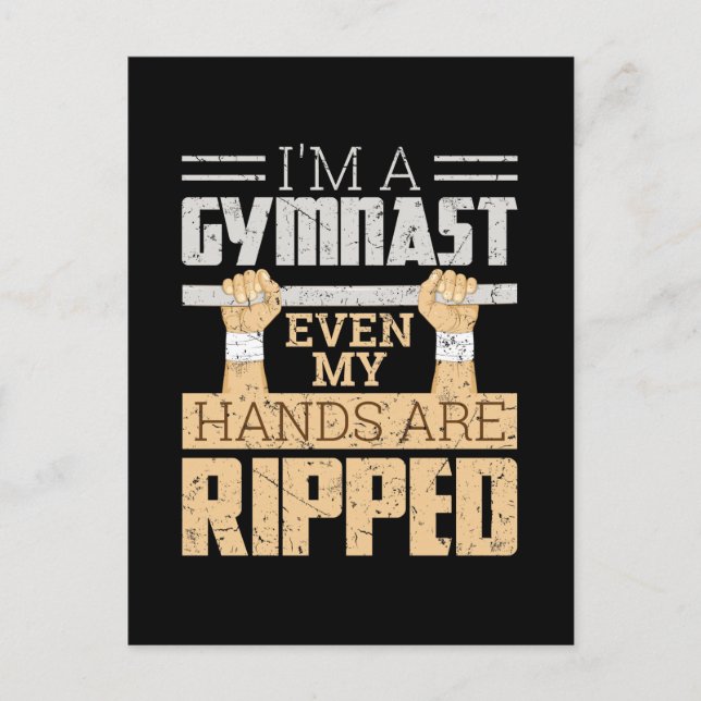 I'm a Gymnast Even My Hands Are Ripped Postcard (Front)