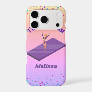 I'm A Gymnast - Girl w/ Leotard on Purple Gym Mat