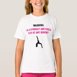 I'm a Gymnast Magenta Gymnastics Fun Quote Flip T-Shirt