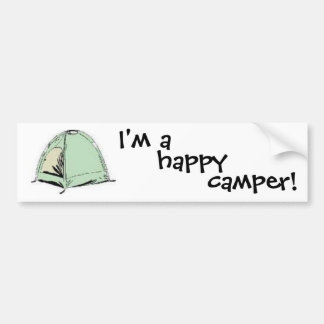 I'm a happy camper bumper sticker