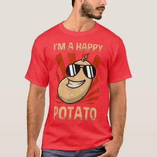 Im A Happy Potato Vegetarian Tater Tot Fries Spud  T-Shirt