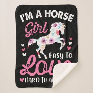 I'm A Horse Girl Easy To Love Hard To Afford Sherpa Blanket