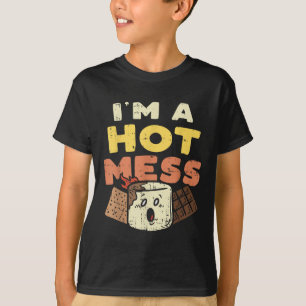 Im A Hot Mess Marshmallow Smores Summer Campfire C T-Shirt