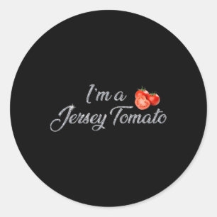 I'm A Jersey Tomato, New Jersey, Garden State, Jer Classic Round Sticker