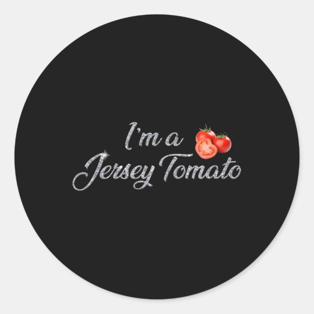 I'm A Jersey Tomato, New Jersey, Garden State, Jer Classic Round Sticker (Front)