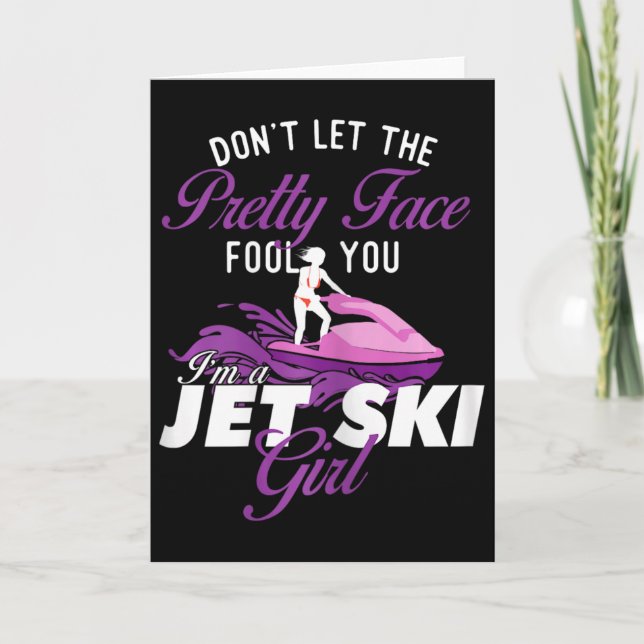 I'm A Jet Ski Girl - Jet Skiing Lover Jetski Vacat Card (Front)
