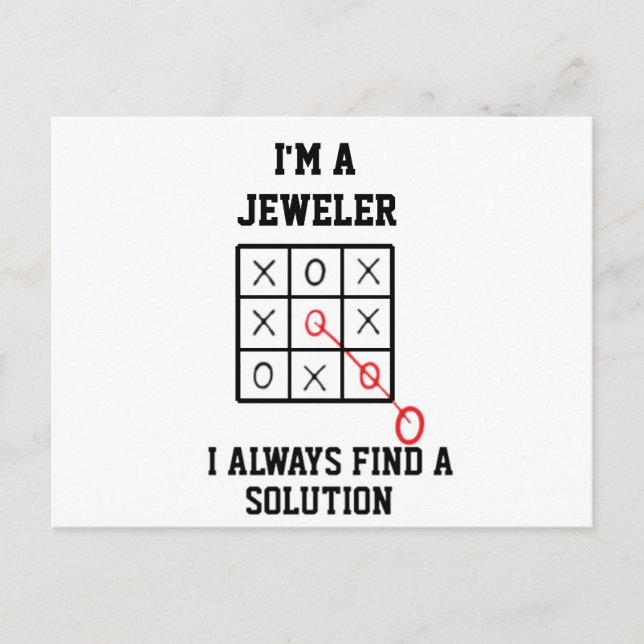 Im A Jeweller  I Always Find A Solution  Postcard (Front)
