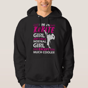 I'm A Karate Girl Like A Girl But Cooler Black Bel Hoodie