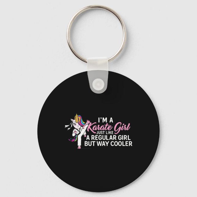 I'm A Karate Unicorn Girl Like Normal  Key Ring (Front)