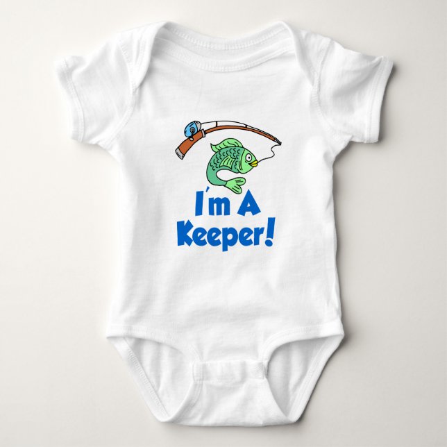 I'm A Keeper Baby Bodysuit (Front)