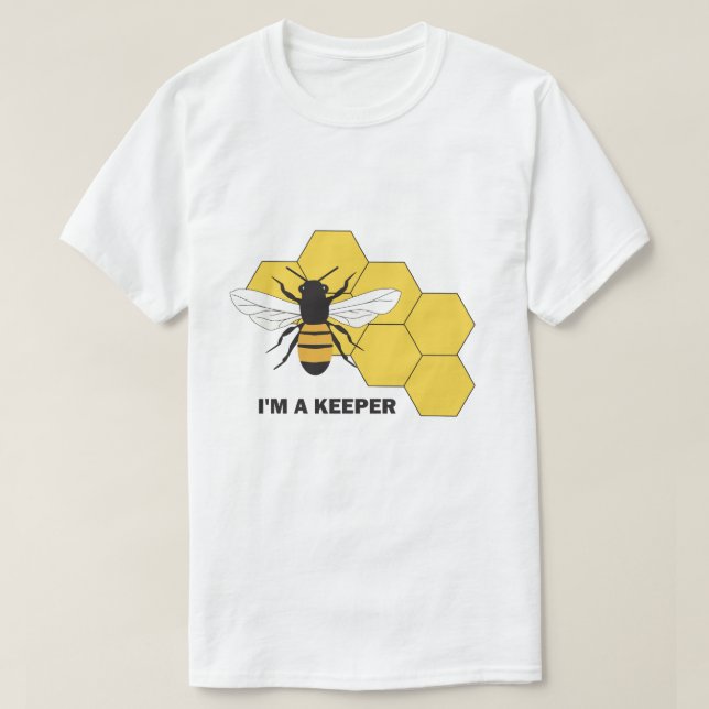 I'm a Keeper Beekeeper Bee Bees Mens T-shirt (Design Front)