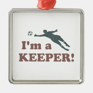 I'm a Keeper Soccer Goalie Metal Tree Decoration