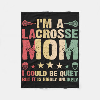 I'm A Lacrosse Mum Funny Lacrosse Mum Player Vinta Fleece Blanket