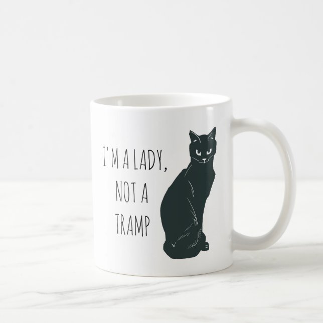 I'm a Lady, Not a Tramp Mug -for Cat Lovers (Right)