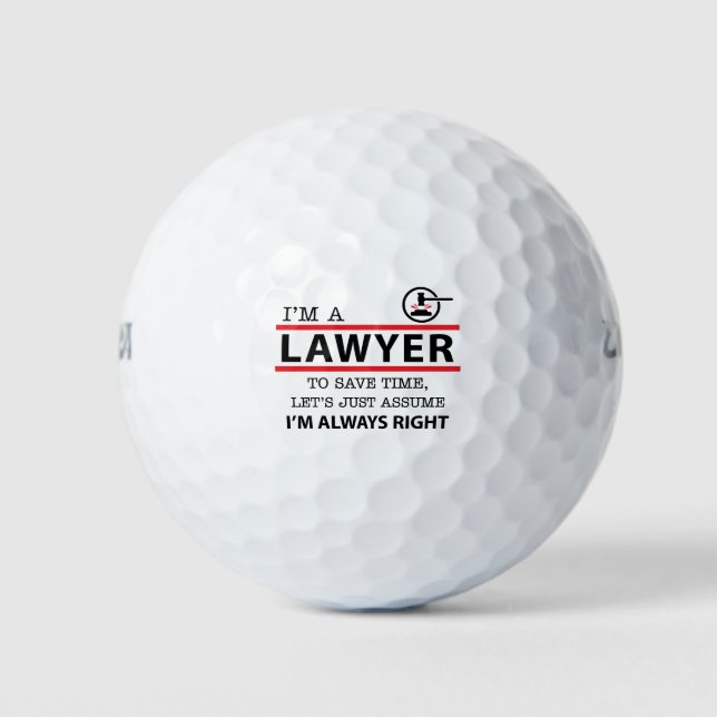 I'm a Lawyer Golf Balls (Front)